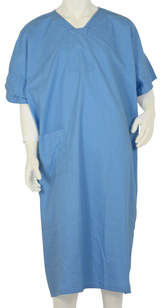 Plain Standard Performance HP12B Sky Blue Back Open Patient Gown, Machine  wash at Rs 180/piece in Kolkata